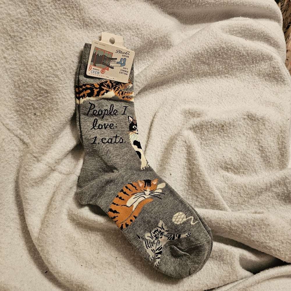Blue Q Cat Themed Novelty Socks